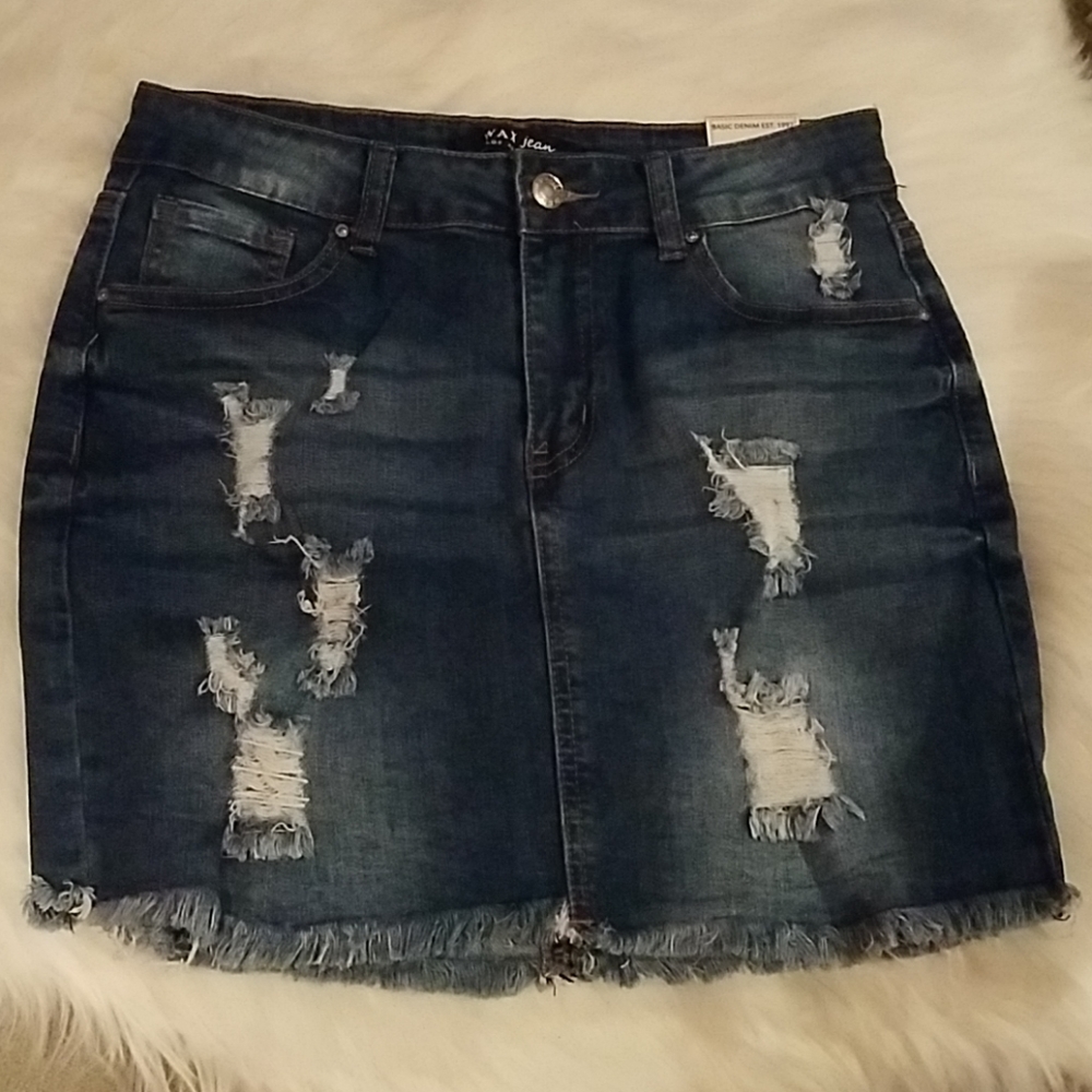 Wax Jean skirt